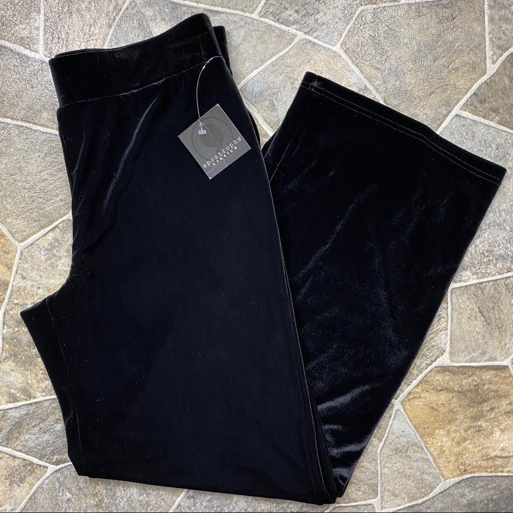 Apostrophe Midnight Velvet Wide Leg Pants